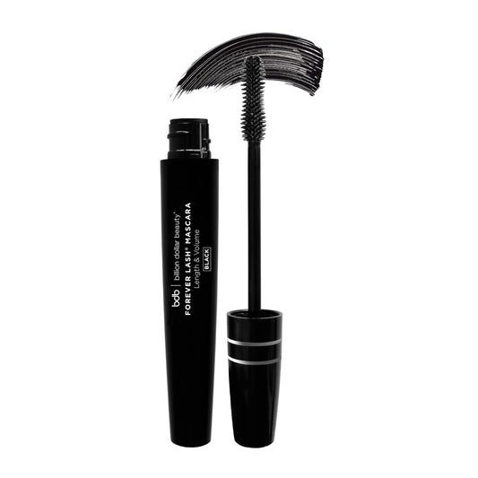 Billion Dollar Brows Forever Lash Mascara – Waterproof, Lengthening & Volumizing Formula, Silicone Wand for Maximum Impact, Cruelty-Free & Vegan, Long-Lasting Wear - Black, Pack of 1