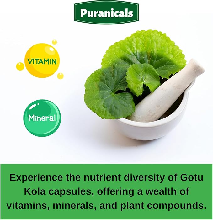Gotu Kola Premium 320 Capsules Non GMO and Gluten Free | Herbal Supplement | 600 mg Per Serving | Made with 100% Pure Gotu Kola Powder