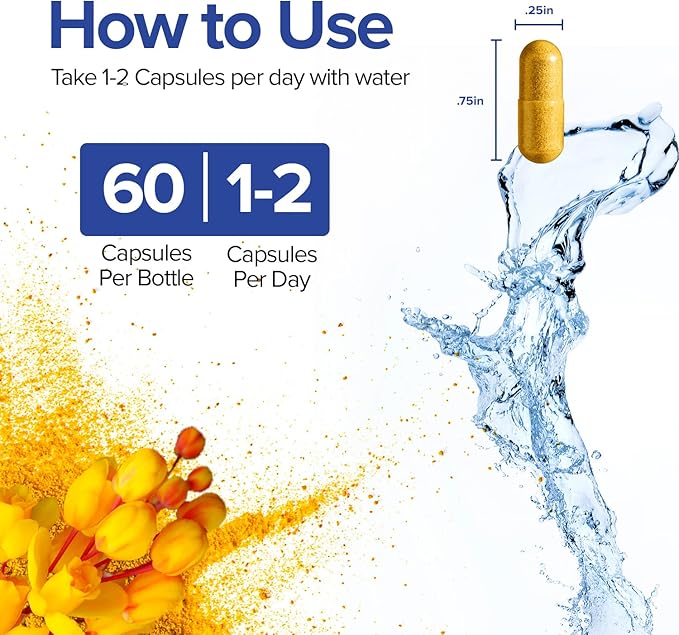 Berberine - High Absorption - 2200mg Equivalent - Herbal Supplement - Lower Blood Glucose - Helps Cholesterol - 60 Capsules