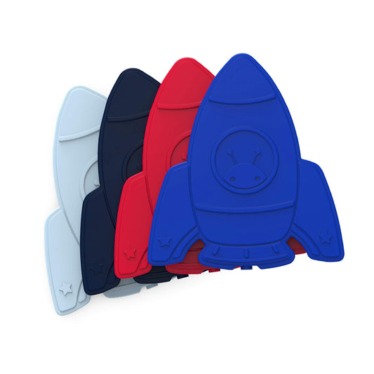 Bentgo® Buddies Reusable Ice Packs - Slim Ice Packs for Lunch Boxes, Lunch Bags, and Coolers - Multicolored 4-Pack (Rocket)