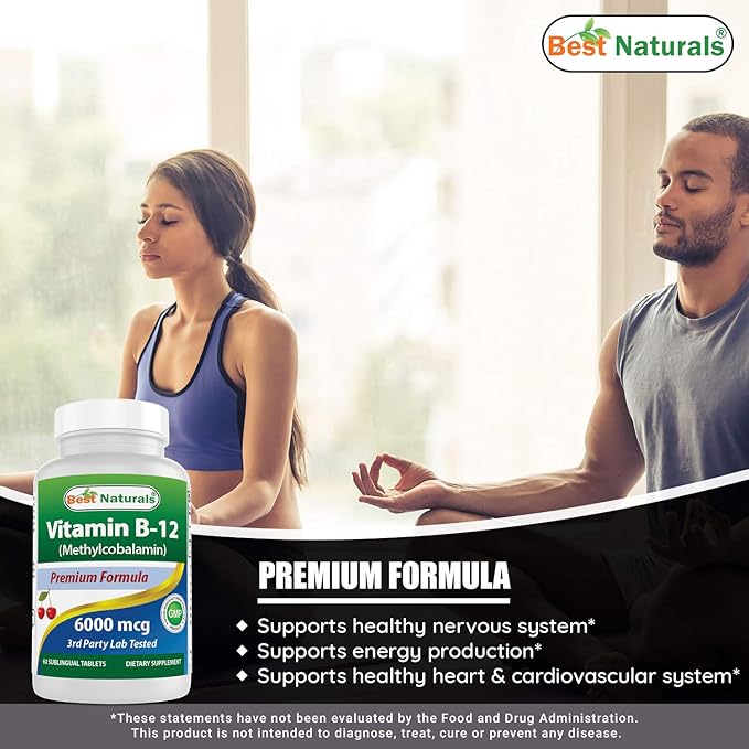 Best Naturals Vitamin B-12 6000 mcg & Vitamin D3 10000 IU