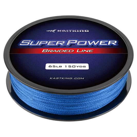 KastKing Superpower Braided Fishing Line, Ocean Blue, 8LB, 150 Yds