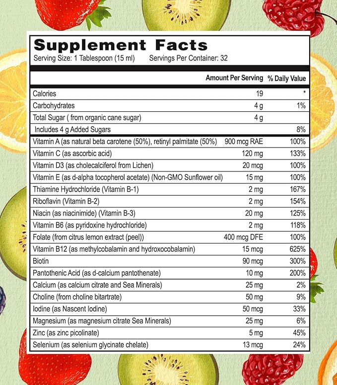 Go Healthy Multivitamin Liquid (1 Bottle) and Vitamin D3 K2 Drops (1 Bottle) for Kids, Toddlers, Teens, Vegan and Vegetarian, Gluten Free, Non-GMO Bundle
