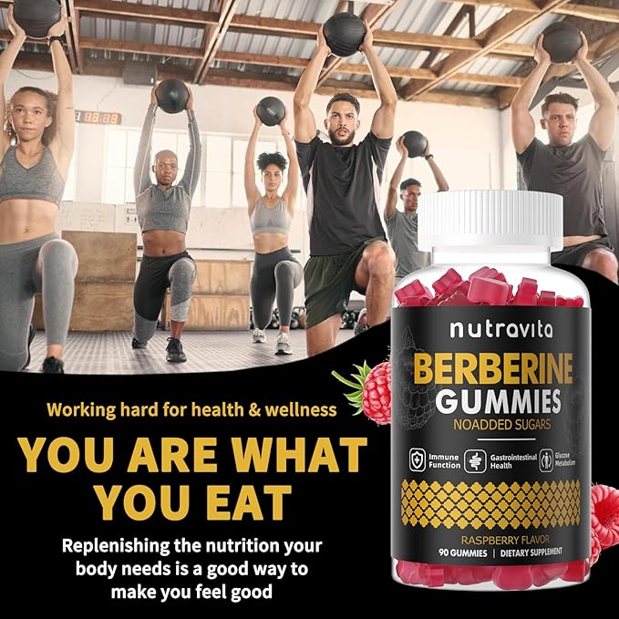 Berberine Gummies with Ceylon Cinnamon 1500mg High Potency Berberine HCL Supplement for Immune and Metabolism Support, Sugar Free Organic Berberine Gummies Raspberry Flavor-2PACK