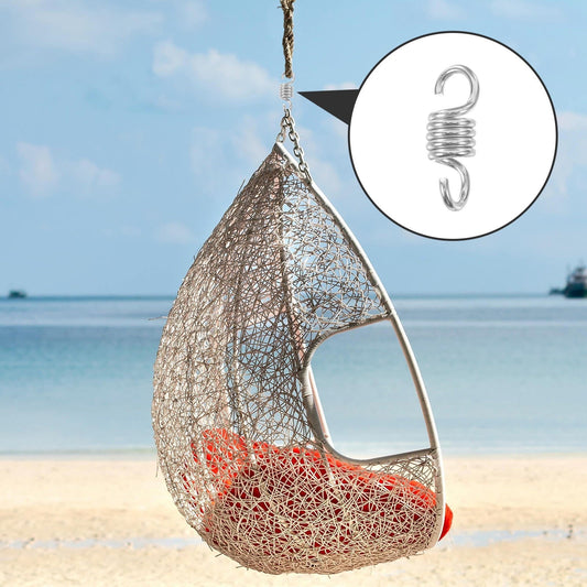 Hemobllo 2Pcs Porch Swing Hanging Kit Swing Spring Silver Heavy Duty For Indoor Relaxation