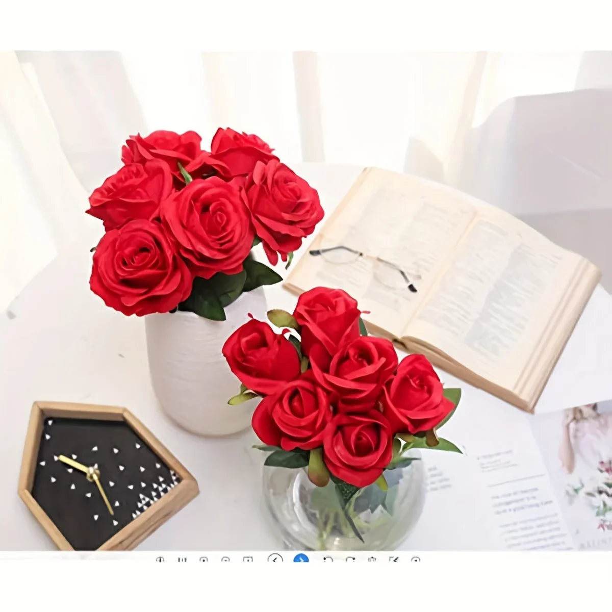20PCS Realistic Artificial Rose Bouquet