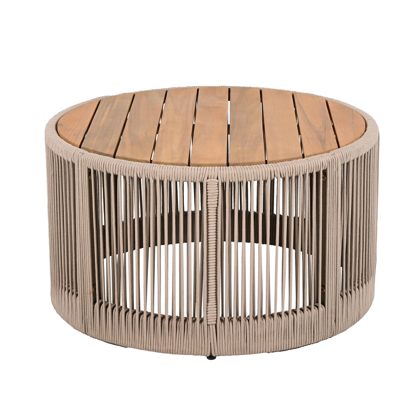 Homy Casa Outdoor Coffee Table - Modern Design, Perfect for Patio and Garden, Beige