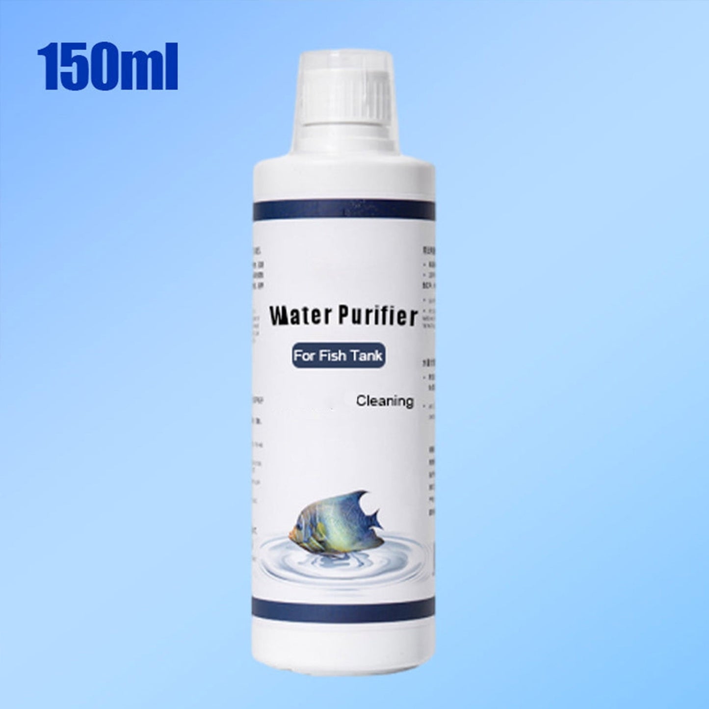 Hxlazmoo Natural Formula Fish Tank Water Purifier 150ml – Safe for Fish & Plants, Long-Lasting Water Clarifier with Measuring Cap, Balances pH & Reduces Weekly Maintenance