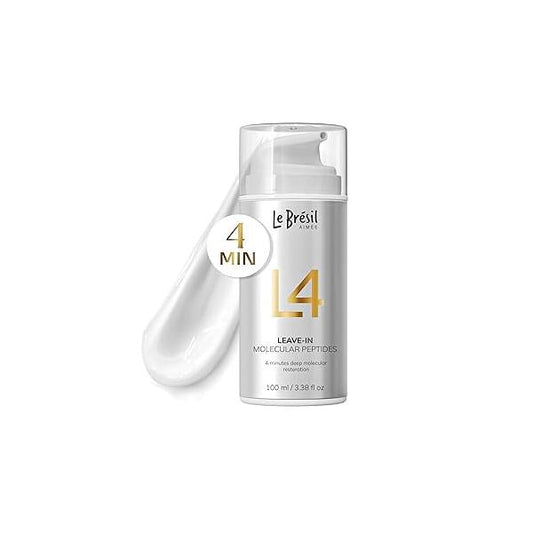 Leave-In L4 Molecular Peptides Hair Mask - Repairs Dry or Damaged Deep Restoration In 4 minutes 100ml / 3.38 Fl Oz