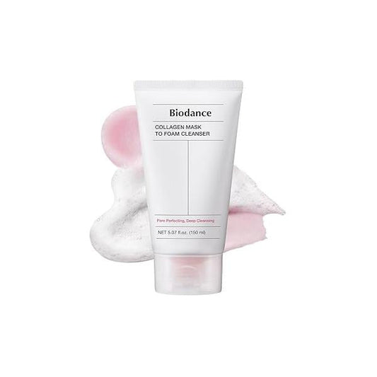 BIODANCE Collagen Mask To Foam Cleanser, Face Wash for Women, 2-in-1 Pore and Hydrating Foaming Facial Cleanser Sensitive Skin, Oily 5.07 fl. oz. (150 ml)
